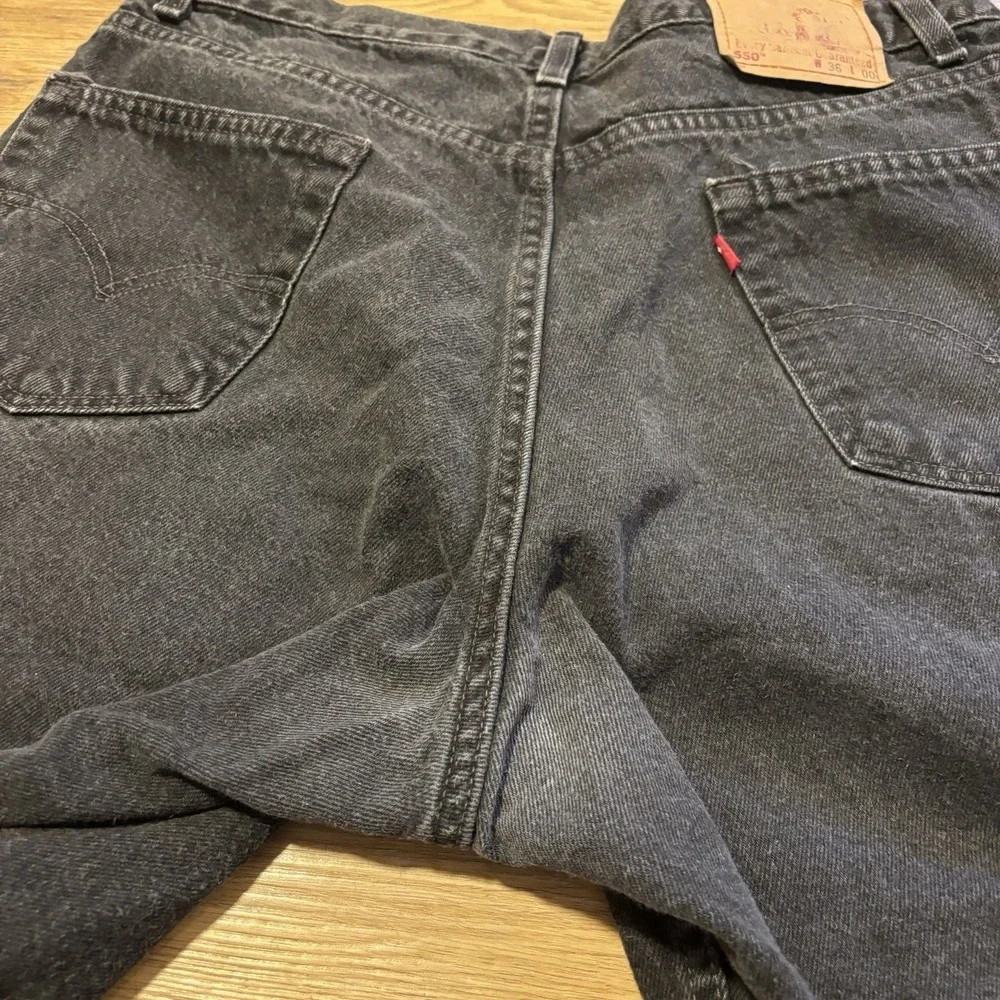 VTG 1999 Levis 550 Relaxed Fit Denim Shorts Mens 36 Fits 34 Black USA Made Y2K